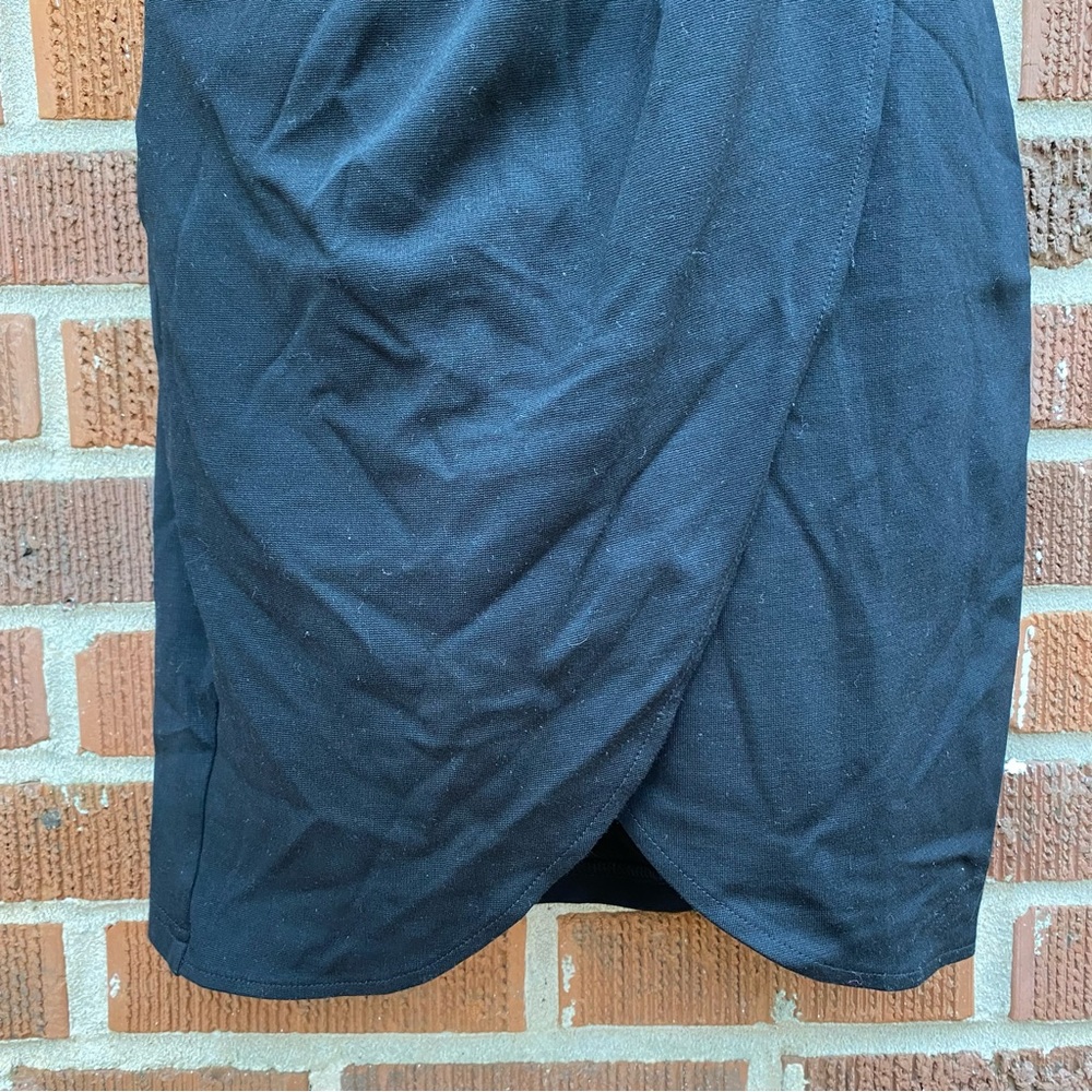 Zalalus NWT Black Tank adjustable straps Dress with faux Wrap Skirt Size S - Picture 5 of 10